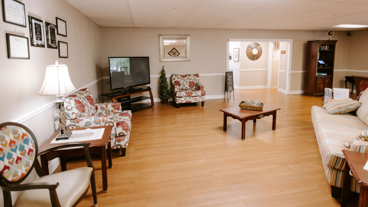 TV Room at Rogers Health and Rehabilitation Center