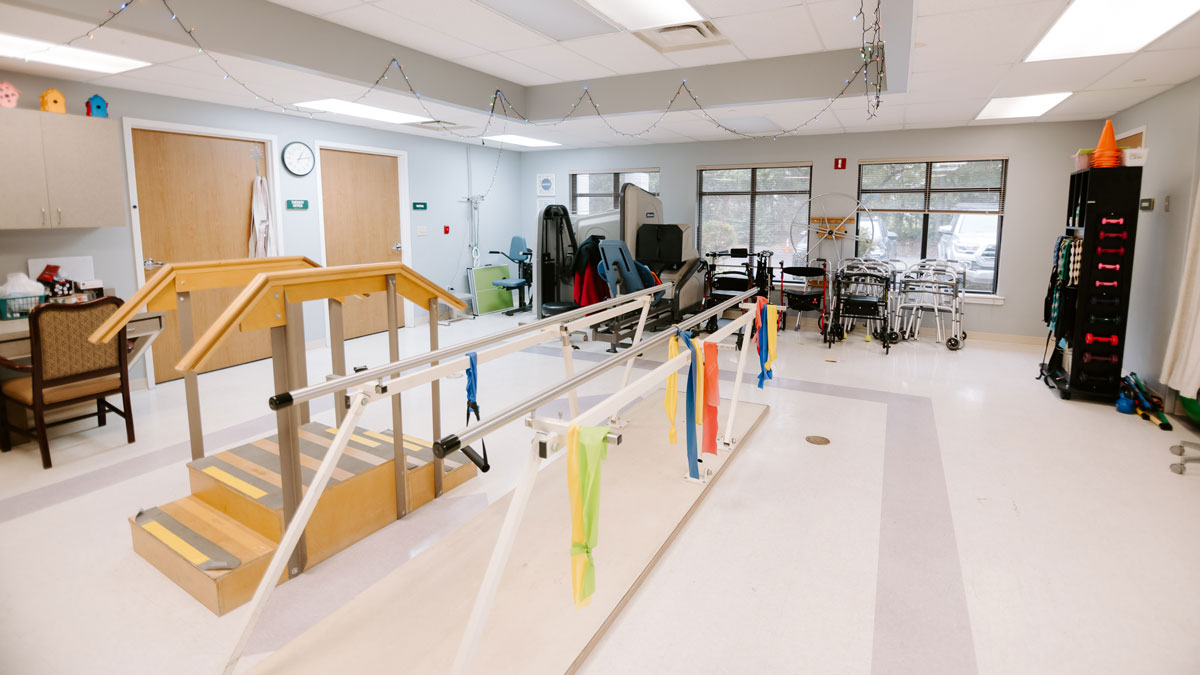 Therapy Room at Rogers Health and Rehabilitation Center